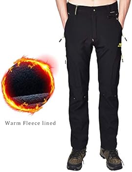 Pantalon De Ski Polaire Homme BWBIKE – Chaud, Coupe-vent, Résistant à L’eau – Idéal Randonnée Hiver Et Sports Neige