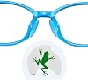 Almohadillas nasales para gafas, 1.5mm de grosor, miles de microfibras inspiradas en ranas, almohadillas nasales adhesivas de silicona suave antideslizantes, para gafas y lentes de sol (5 pares transparentes) 2