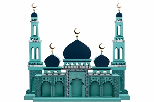 Decoración de mezquita oriental de madera para crear ambientes mágicos de Eid en el salón