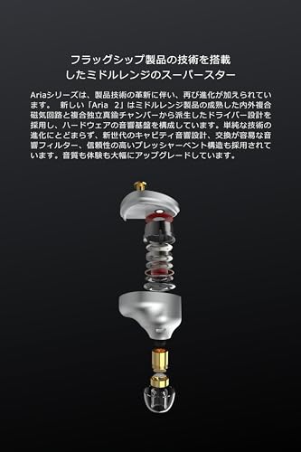 Moondrop ARIA 2 In Ear Wired Headphones With 0.78 2 Pin Cable,Silver