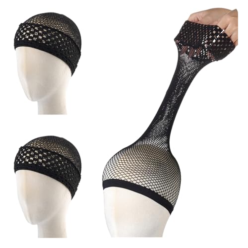 MYKURS Gorro de Malla para Peluca de Pelo Largo y Grueso, Gorro de Rejilla para Peluca de Mujer, Redecilla para el Pelo, 2 Piezas