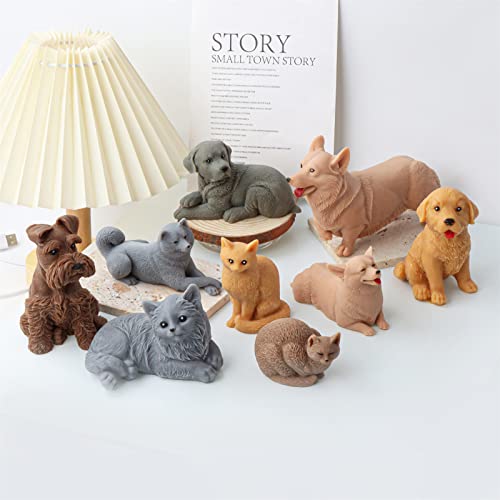 JS MOLD Animal Silicone Mould 3D Cat Mould Silicone Soap Mould, Animal Casting Moulds, Silicone Dog Candle Mould - Image 3