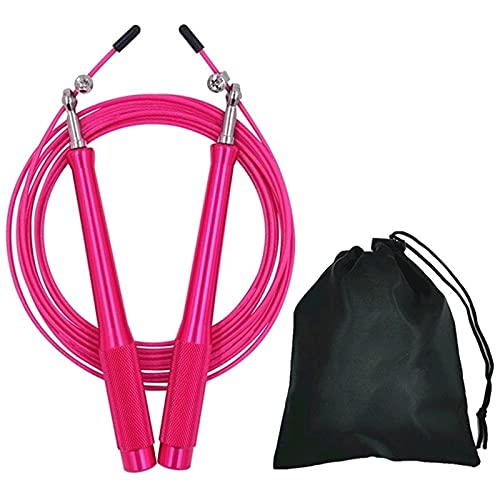 Skakanka 9,8 stóp regulowana skakanka 2 łożysko wysokiej prędkości skakanka, z torbą do boksu (Color : Black)
