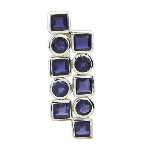 Collier en argent sterling avec pendentif iolite pour le quotidien