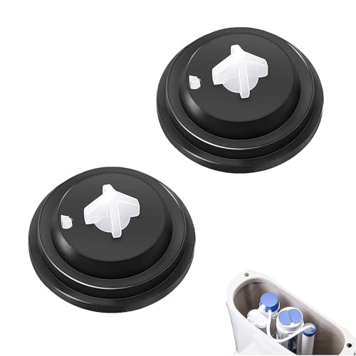 2 válvulas de llenado para cisterna, juntas de cisterna, cisterna, cisterna, repuesto para cisterna, membrana de estanqueidad, válvula de flotador, para cisternas (negro)