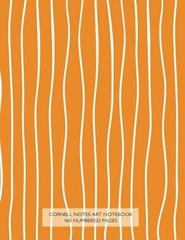 Cornell Notes Inspirational Notebook 160 Numbered Pages : Notebook for Cornell Notes with Orange Reeds Cover - 8. 5 X11 Ideal for Studying, Includes Guide to Effective Studying and Learning