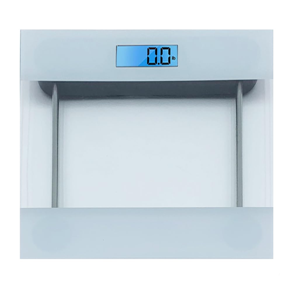 CAMEO - Bathroom Scale for Body Weight Bathroom Body Scale with a Large LCD Backlight Display and Tempered
