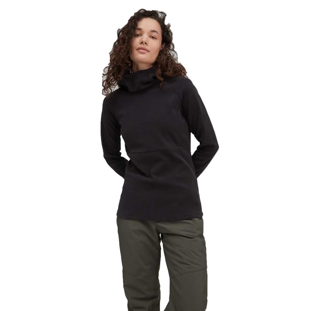 O'Neill Women's Solo Fleece Skifleece Langarmshirt Ski Funktionsshirt T-Shirt, Black Out, XS-XL