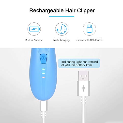Ajcoflt Máquina de cortar cabelo elétrica recarregável e silenciosa Aparador de cabelo elétrico Ferr
