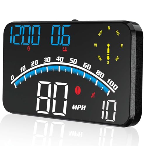 ACECAR Digital GPS Speedometer, Universal Car HUD Head Up Display ...