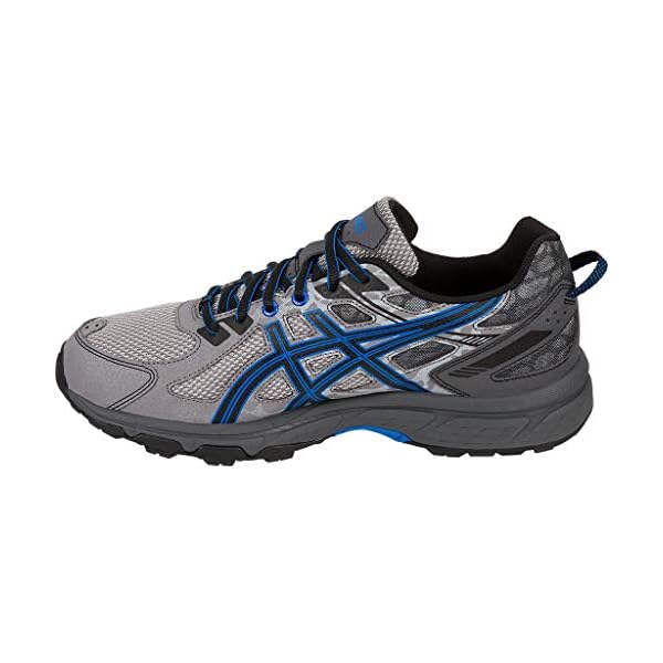 ASICS Mens Gel-Venture 6 Running Shoe, Aluminum/Black/Directoire Blue, 10 D(M) US
