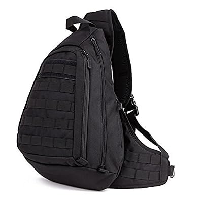 Marsupio sportivo da uomo, per viaggi, campeggio, hiking 3D, Nero, taglia unica, Borsa per il corpo