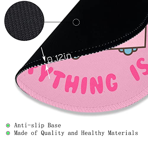 Image of Gctriki Funny Round Mouse Pad,Cute Pink Mouse Pad For Desk,Office Decor For Women,Dumpster On Fire Mousepad With Stitched Edge Non-Slip Rubber Base,8.6 X 8.6 Inch,Home Office Decor Desk Accessories