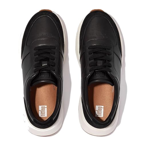 Image of FitFlop Women's F-Mode Leather /Suede Flatform Sneakers