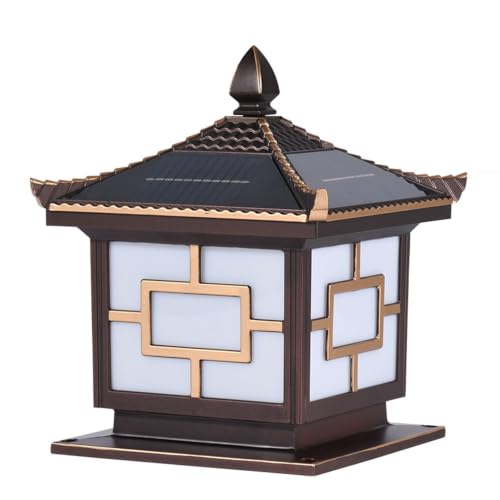 Lampe solaire à tête de pilier étanche en acrylique pour poteau de jardin
