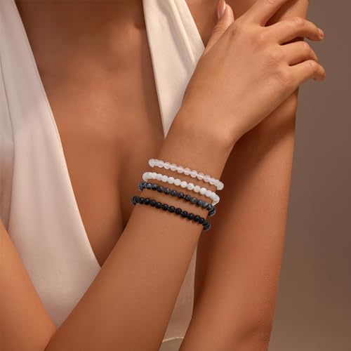 4mm 6mm 8mm Healing Crystal Bracelets for Women Men Natural Stone Beaded Stretch Bracelet Handmade Gemstone Reiki Spiritual Jewelry Gifts4