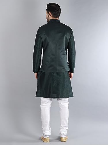 Image of Uri and MacKenzie Men's Silk Blend Kurta Pajama with Designer Ethnic Nehru Jacket /Modi Jacket
