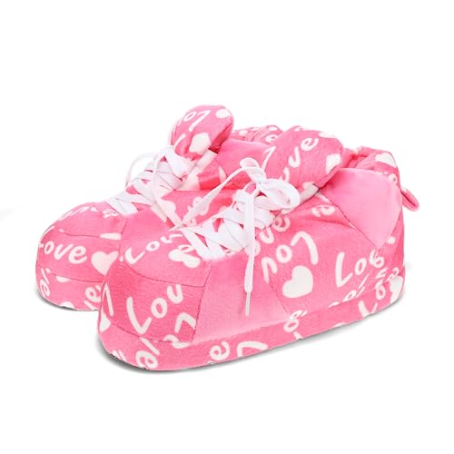 Image of Happy Feet Slippers Standard Sneaker Slippers for Men, Women, and Kids - Women Shoes, Gifts for Women, As Seen on Shark Tank - Classy Oversized House Slippers for Women with Non-Slip Rubber Soles