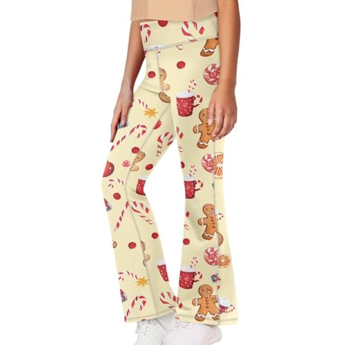 Image of Girls Flare Leggings Cute Bell Bottoms for Teen Girls Wide Leg Sweatpants for 5-14 T