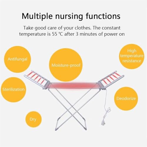 Electric Heated Clothes Dryer, 230W Energy-Efficient Folding Indoor Airer for Fast Drying Wet Laundry - Image 6