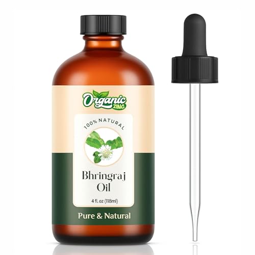 Image of Organic Zing Bhringraj Oil 118 ml (3.99 fl oz) - Traditional Hair Oil for Scalp Treatments, Hair Conditioning & DIY Hair Care Formulations