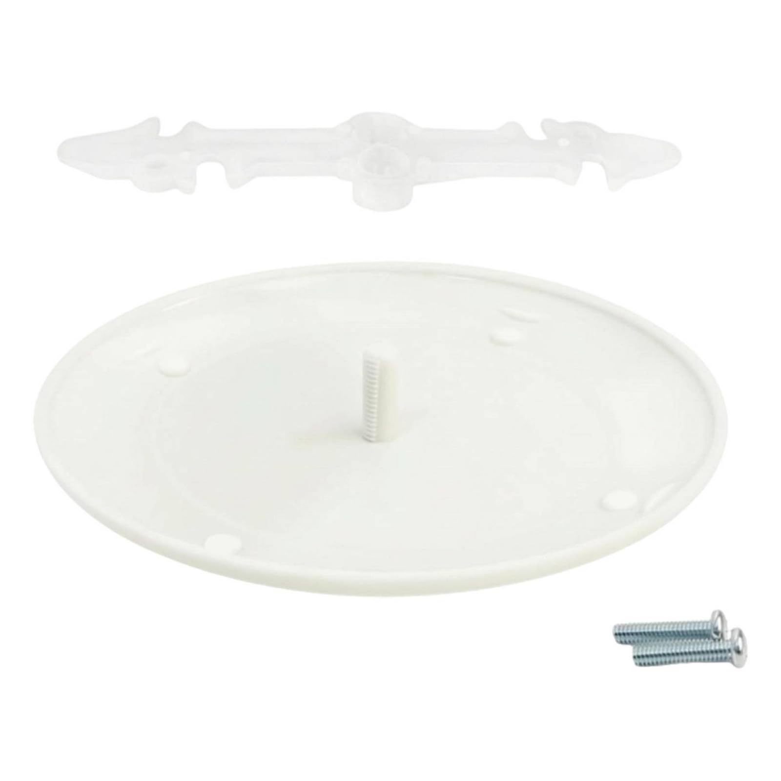 White Round Ceiling Cover Plate Polished Ceiling Junction Box Cover Flat Home Repair Mounting Bracket, White|Outlet Plates & Covers-image-2
