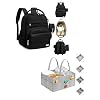 KeaBabies Diaper Bag Backpack and Baby Diaper Caddy Organizer - Multifunctional Travel Diaper Back Packs, 12L Maternity Baby Changing Bags - Large Baby Organizer for Nursery