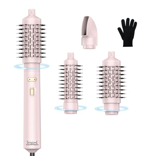 4-in-1 Rotating Hot Air Brush Set with Ionic Blow Dryer