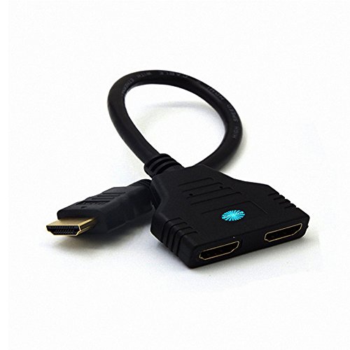 Xorastra Top-Grade High Performance 1-In-2-Out Hi-Definition 1080p HDMI Male to Dual HDMI Female Monitor Display Expansion Adapter Converter Cable