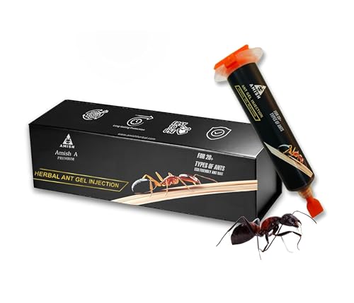 Image of Amish Herbal Ant Gel injection | 10 Min Max Bait Formula | Powerful Organic Repellent & Cleaner | Removes Red, Rekha, Laxman, Antox Pests | Natural Dawa Protector for Home & Kitchen