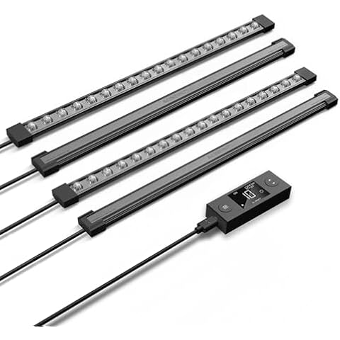 AC Infinity IONBEAM S16, Full Spectrum LED Grow Light Bars 16”, Deeper Penetration Samsung LM301H EVO Diodes and Digital Dimming Timer Controller, for Veg Bloom Indoor Plants, Grow Tents, Greenhouses Cover