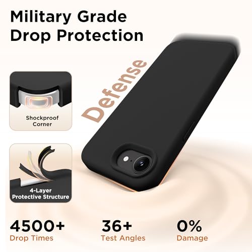 Image of GolbinBox Magnetic for iPhone 17e /16e Case, Silicone Cover, Black