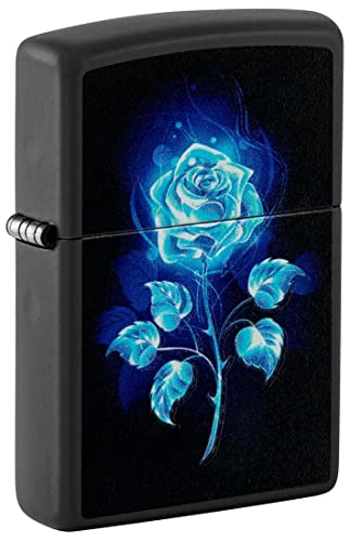 Encendedor Zippo Glowing Rose Black Matte 81314 miniatura 1