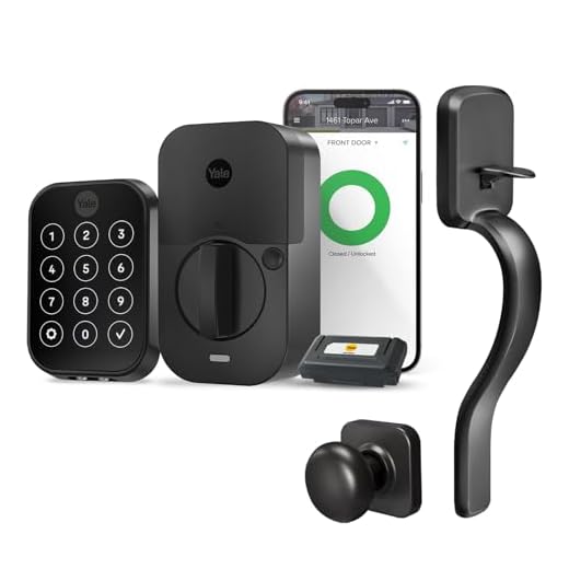 Yale Assure Lock 2 Key-Free Touchscreen with Wi-Fi and Ridgefield Handle in Black Suede