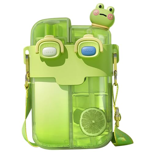 Botella de agua con pajita para escuela y viajes infantiles de 26 oz