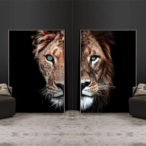 Affiches Impressions Animaux Lion 60x80 cm pour Habiller un Mur