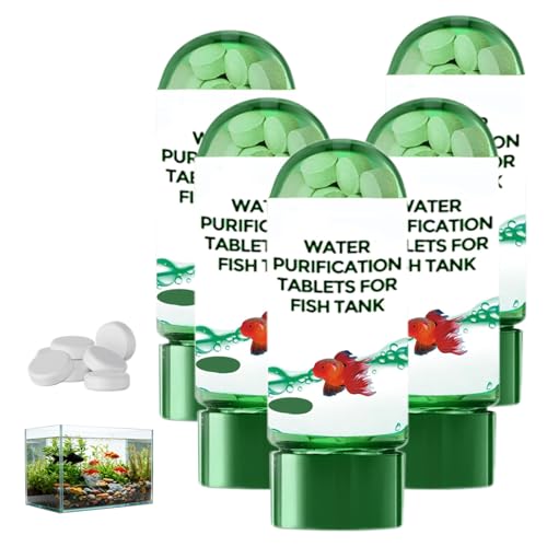 Potentes Pastillas Purificadoras De Agua para Acuarios, Pastillas Purificadoras De Agua para Peceras, De para Peceras. Eliminan La Turbidez Y Las Impurezas para (5 Unidades)