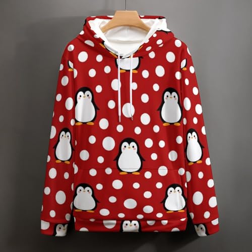 Sweats à capuche manche longue pull imprimé pingouin UMENG - 4