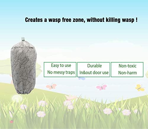 Plai Natural Wasp Repellent, Wasp and Bee Deterrent - (Twin Pack) Fake Hornet Nest Repellent
