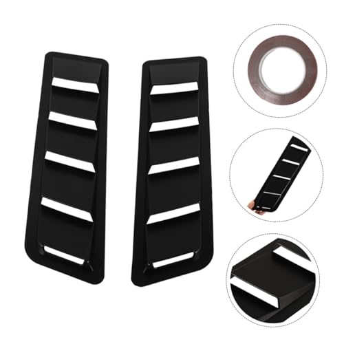 Cubiertas de ventilación para capó de coche en ABS negro protectoras de motor 4
