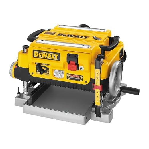 DEWALT Planer, Thickness Planer, 13-Inch, 3 Knife for Larger Cuts, Two Speed 20,000 RPM Motor, Corded (DW735)
