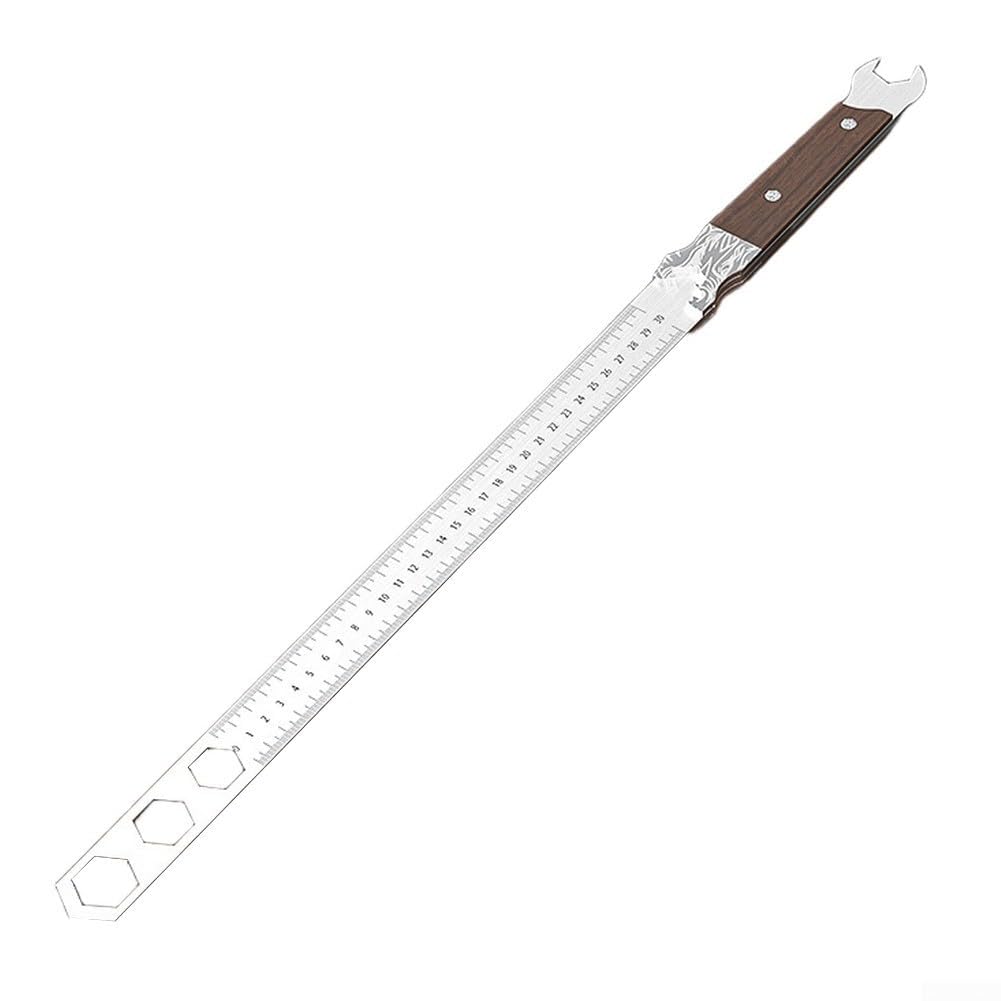 Righello di misurazione in acciaio al manganese spesso 5 mm, con manico antiscivolo, progettato per una maggiore precisione e una manipolazione stabile (B)
