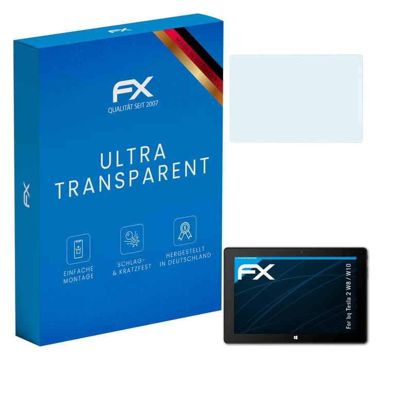 atFoliX Lámina Protectora de Pantalla compatible con bq Tesla 2 W8 / W10 Película Protectora,...