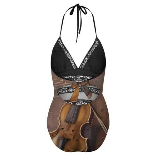 Bikini set une pièce violon vintage aux finitions premium - 5