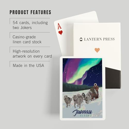 Lantern Press Naipes Poker Northern Lights 52 Cartas miniatura 3