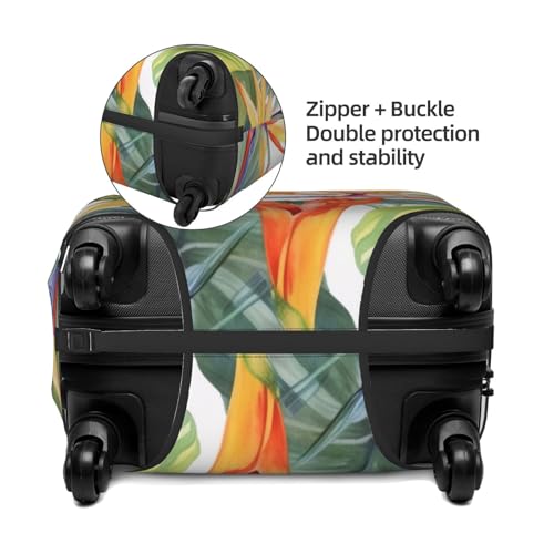 Colorful Flower Print Luggage Suitcase Covers Elastic Washable Luggage Protector Luggage Covers For Suitcase4