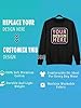 ENCIGER Customised Sweatshirt for Men & Women | Personalised Printed Jumper | Upload Your Logo, Text or Design | Premium Cotton Blend, Soft & Warm Unisex Crew Neck Sweatshirt Black, XL #4