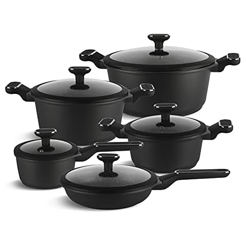 EDENBERG EB-5631 Lot de casseroles en fonte d'aluminium Cover