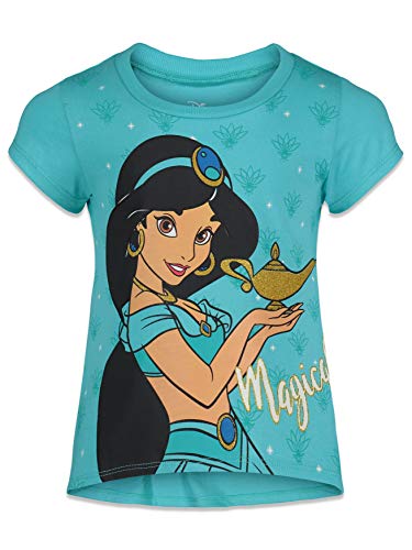 Disney Princess Cinderella Belle Toddler Girls 4 Pack Short Sleeve T-Shirts 5T