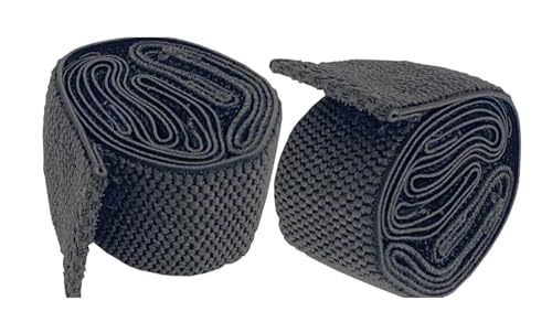 Image of Physio Therapy Machine Elastic Straps /Band /Velcro belt Black stripes for Placing Rubber Pads for All Physiotherapy Machine (2 Set of 6 piece)